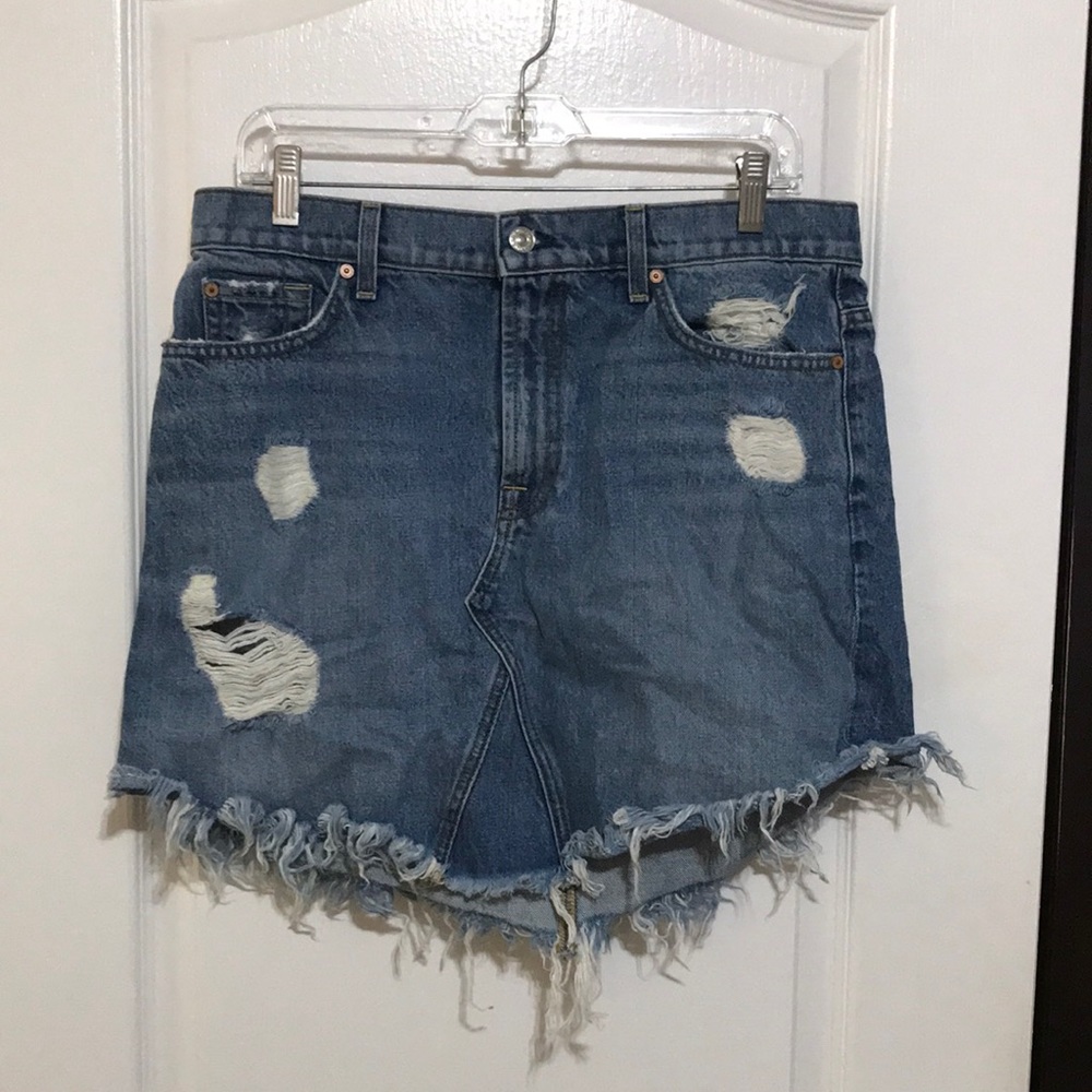 7 For all mankind womens blue Jean skirt
